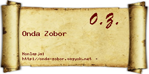Onda Zobor névjegykártya
